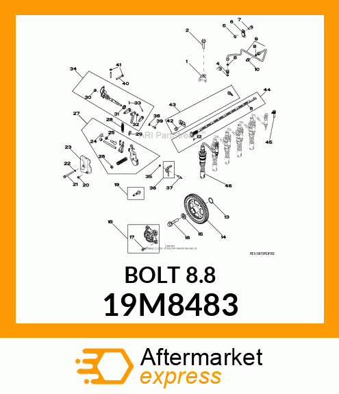 SCREW, FLANGED, METRIC 19M8483