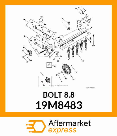 SCREW, FLANGED, METRIC 19M8483