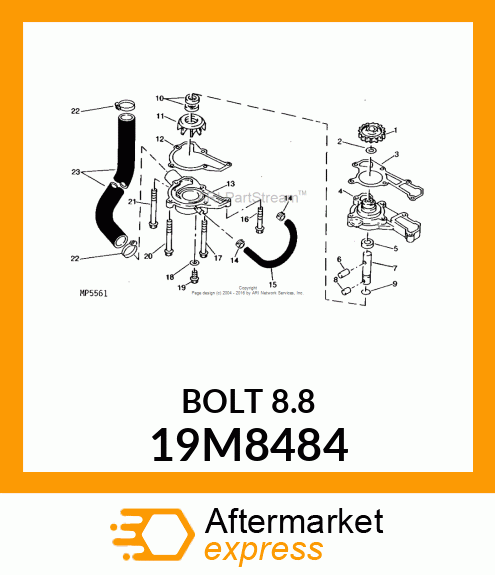 SCREW, FLANGED, METRIC 19M8484