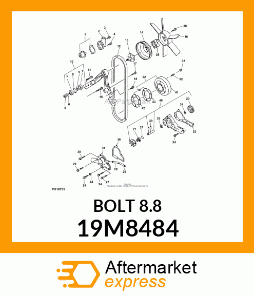 SCREW, FLANGED, METRIC 19M8484