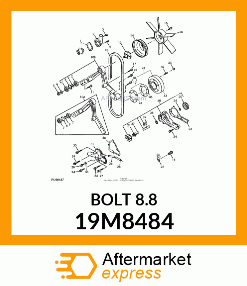 SCREW, FLANGED, METRIC 19M8484