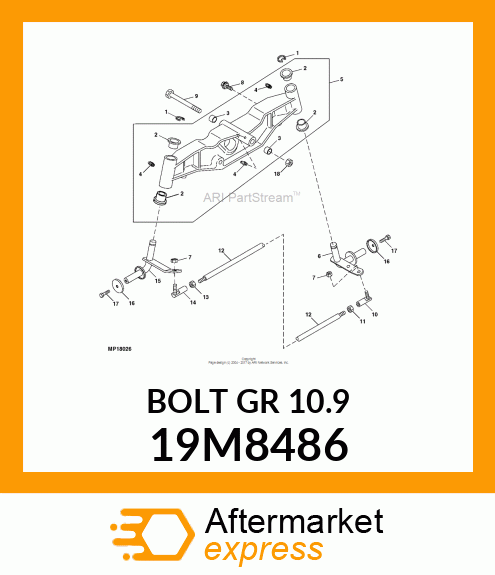 SCREW, HEX HEAD, METRIC 19M8486