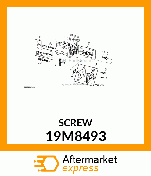 SCREW, HEX SOCKET HEAD, METRIC 19M8493