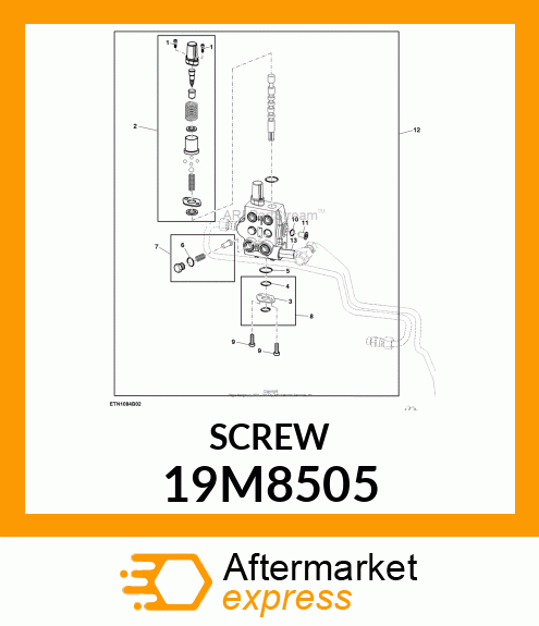 SCREW, HEX SOCKET HEAD, METRIC 19M8505