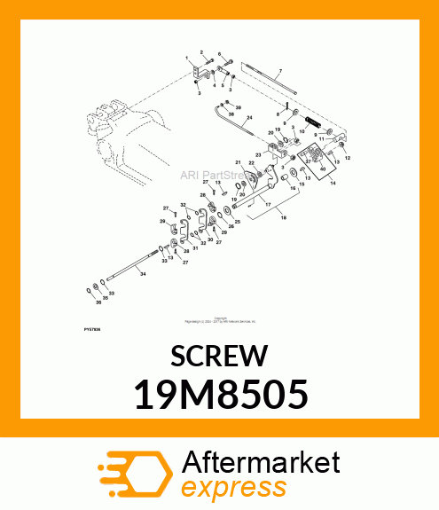 SCREW, HEX SOCKET HEAD, METRIC 19M8505