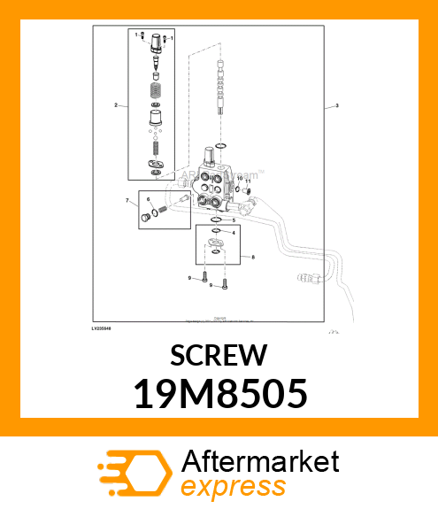 SCREW, HEX SOCKET HEAD, METRIC 19M8505