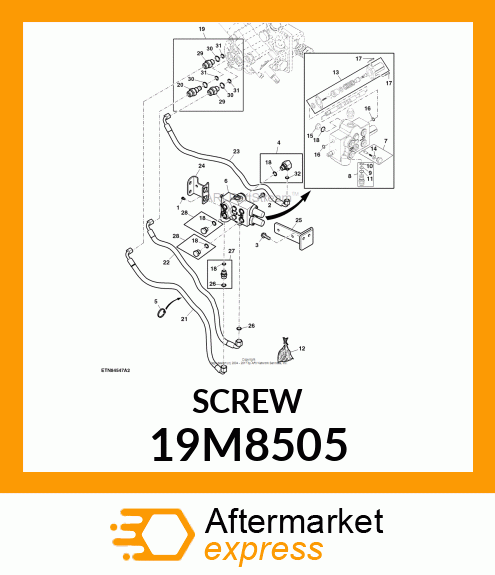 SCREW, HEX SOCKET HEAD, METRIC 19M8505