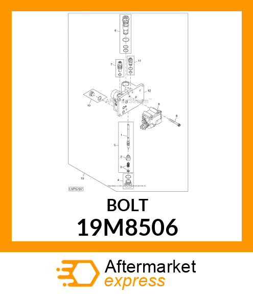 SCREW, HEX SOCKET HEAD, METRIC 19M8506