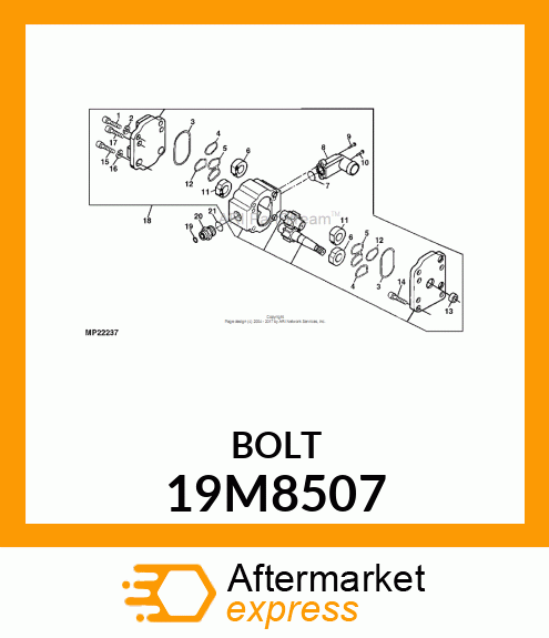 SCREW, HEX SOCKET HEAD, METRIC 19M8507