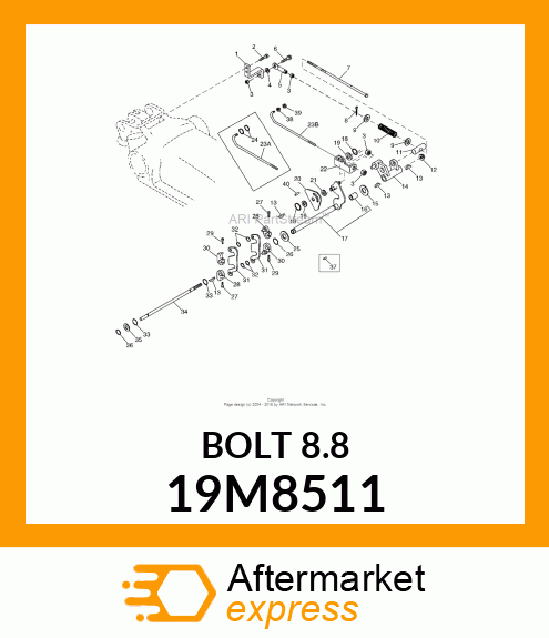 SCREW, HEX SOCKET HEAD, METRIC 19M8511