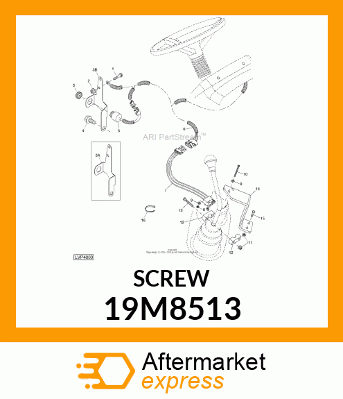 SCREW, HEX SOCKET HEAD, METRIC 19M8513