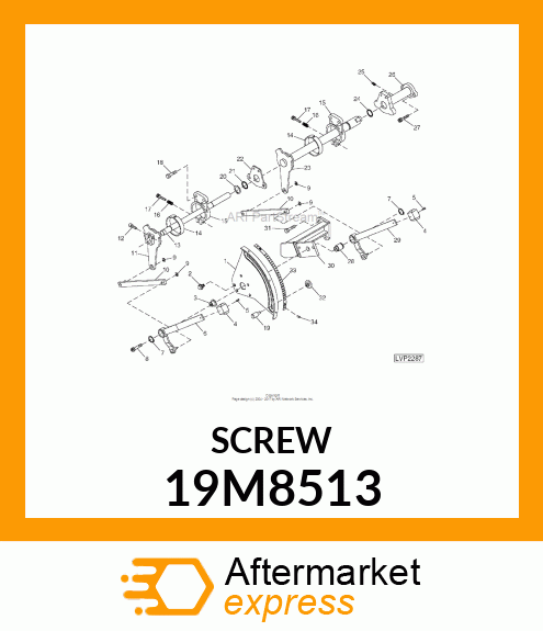 SCREW, HEX SOCKET HEAD, METRIC 19M8513