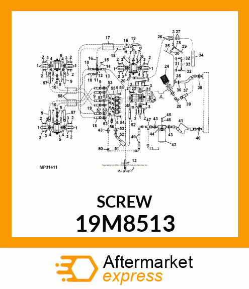 SCREW, HEX SOCKET HEAD, METRIC 19M8513