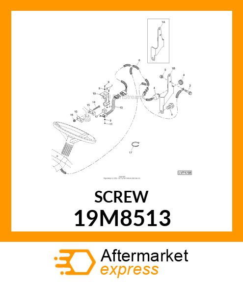 SCREW, HEX SOCKET HEAD, METRIC 19M8513