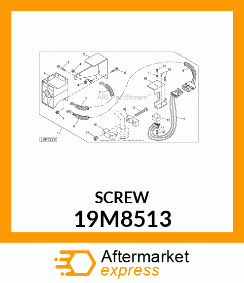 SCREW, HEX SOCKET HEAD, METRIC 19M8513