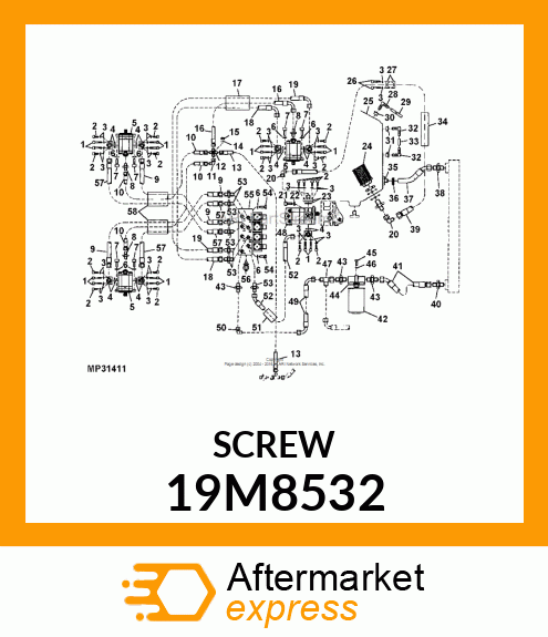 SCREW, HEX SOCKET HEAD, METRIC 19M8532