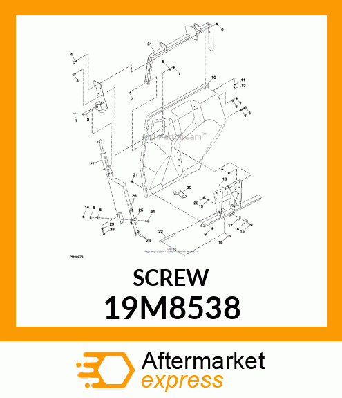 SCREW, HEX HEAD, METRIC 19M8538