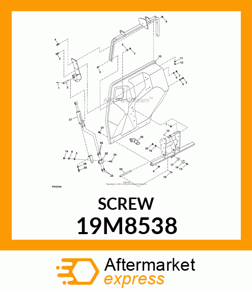 SCREW, HEX HEAD, METRIC 19M8538