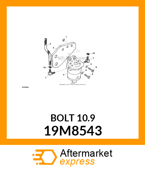 SCREW, HEX HEAD, METRIC 19M8543