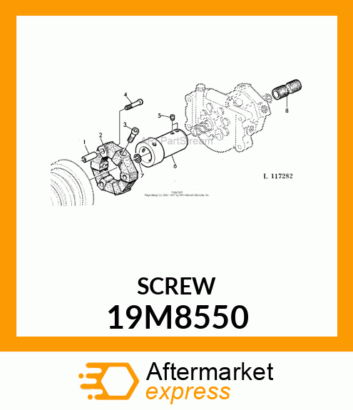 SCREW, HEX SOCKET HEAD, METRIC 19M8550