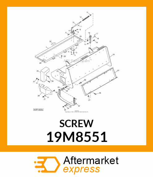 SCREW, HEX FLAT CTSK HEAD, METRIC 19M8551