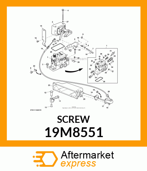 SCREW, HEX FLAT CTSK HEAD, METRIC 19M8551