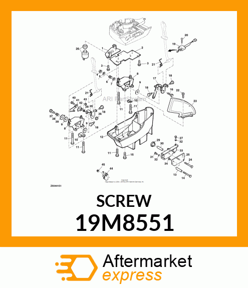 SCREW, HEX FLAT CTSK HEAD, METRIC 19M8551