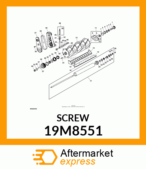 SCREW, HEX FLAT CTSK HEAD, METRIC 19M8551