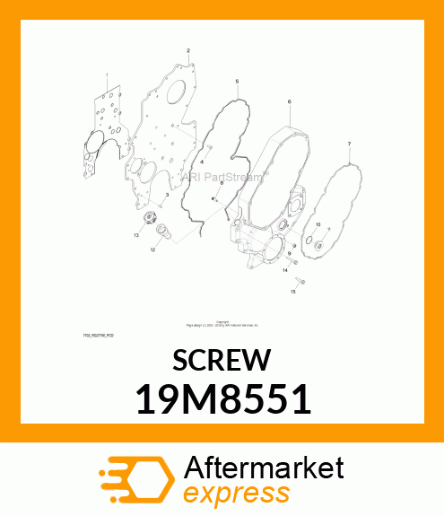 SCREW, HEX FLAT CTSK HEAD, METRIC 19M8551