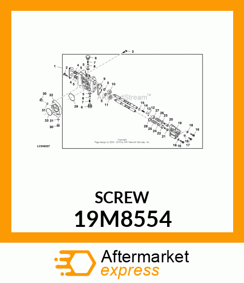 SCREW, HEX SOCKET HEAD, METRIC 19M8554
