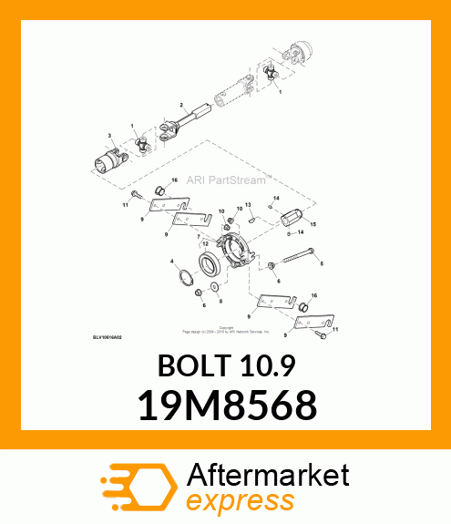 SCREW, HEX HEAD, METRIC 19M8568