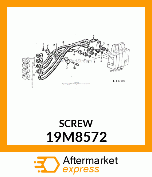 SCREW, HEX SOCKET HEAD, METRIC 19M8572