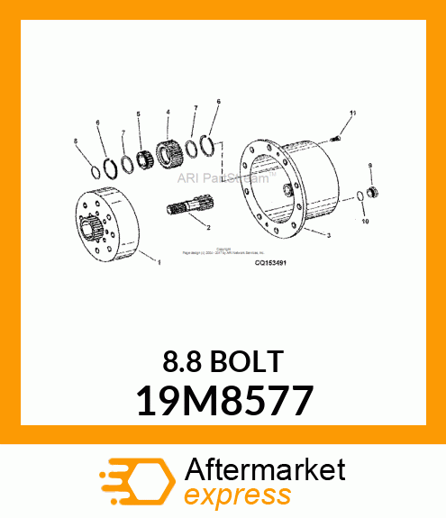 SCREW, HEX SOCKET HEAD, METRIC 19M8577