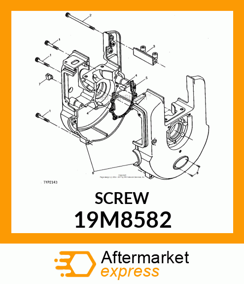 SCREW, HEX SOCKET HEAD, METRIC 19M8582