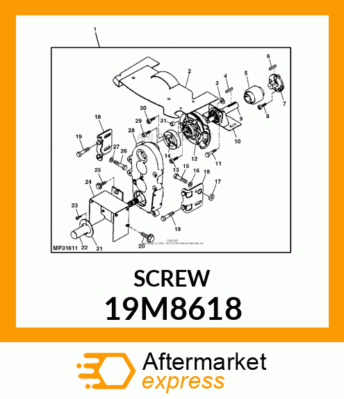 SCREW, HEX SOCKET HEAD, METRIC 19M8618