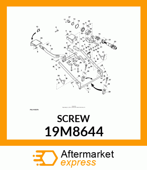 SCREW, HEX FLAT CTSK HEAD, METRIC 19M8644