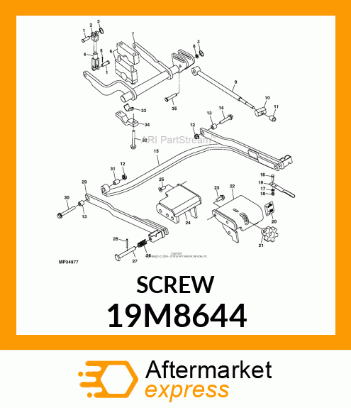 SCREW, HEX FLAT CTSK HEAD, METRIC 19M8644