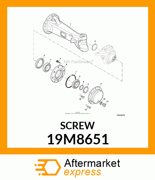 SCREW, HEX FLAT CTSK HEAD, METRIC 19M8651