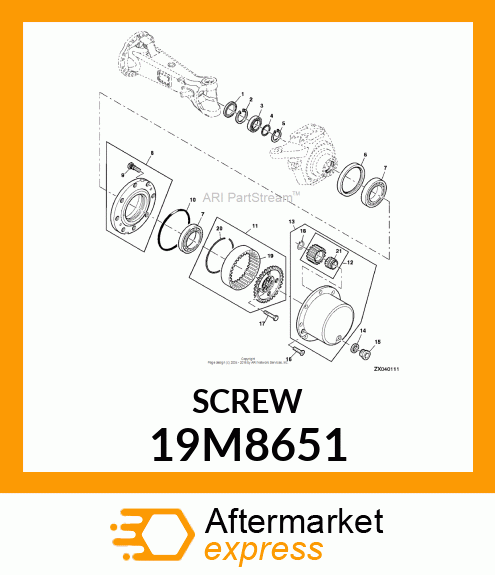 SCREW, HEX FLAT CTSK HEAD, METRIC 19M8651