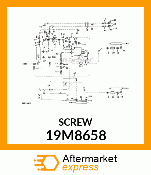 SCREW, HEX SOCKET HEAD, METRIC 19M8658