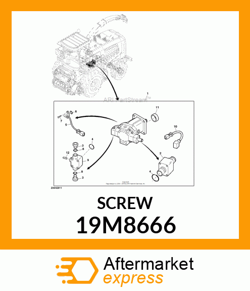 SCREW, HEX SOCKET HEAD, METRIC 19M8666