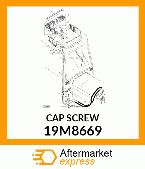 SCREW, HEX SOCKET HEAD, METRIC 19M8669