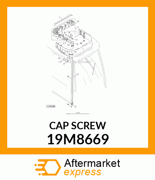 SCREW, HEX SOCKET HEAD, METRIC 19M8669