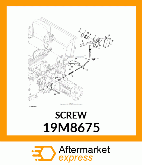 SCREW, HEX SOCKET,OVAL HEAD FLANGED 19M8675