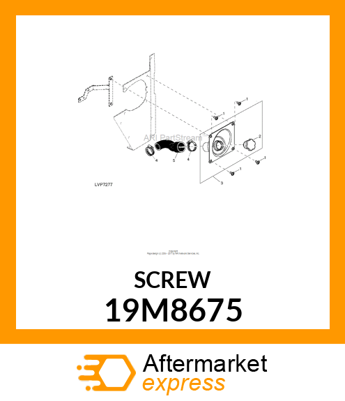 SCREW, HEX SOCKET,OVAL HEAD FLANGED 19M8675