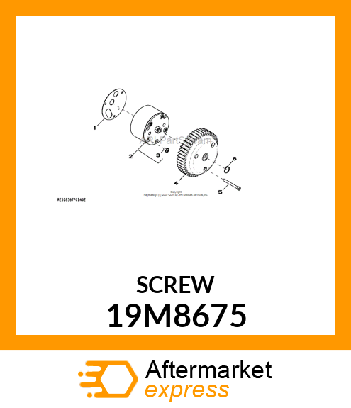 SCREW, HEX SOCKET,OVAL HEAD FLANGED 19M8675