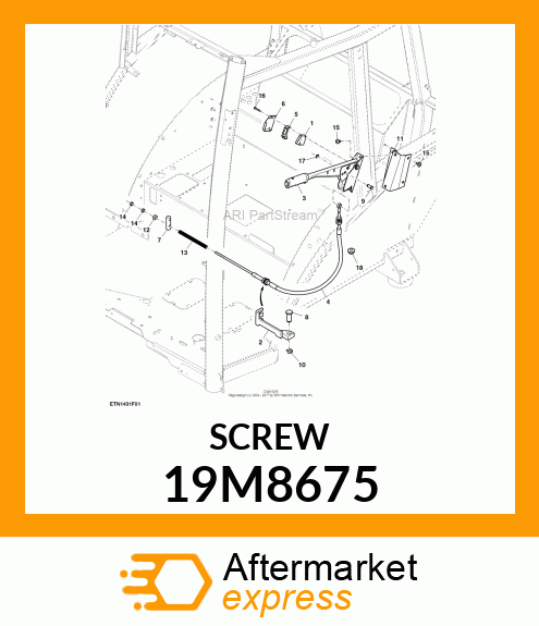 SCREW, HEX SOCKET,OVAL HEAD FLANGED 19M8675