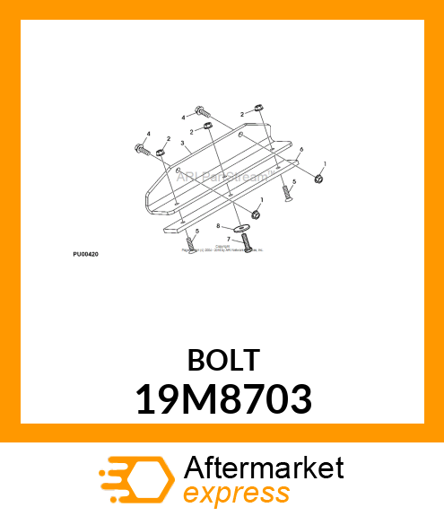 SCREW, HEX FLAT CTSK HEAD, METRIC 19M8703