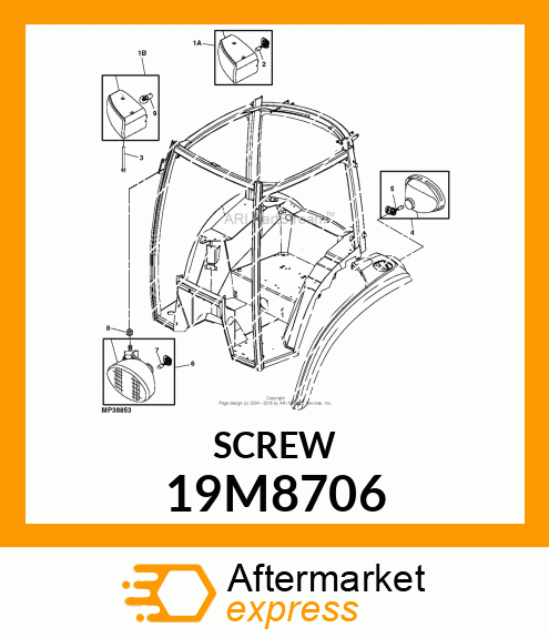 SCREW, HEX SOCKET HEAD, METRIC 19M8706