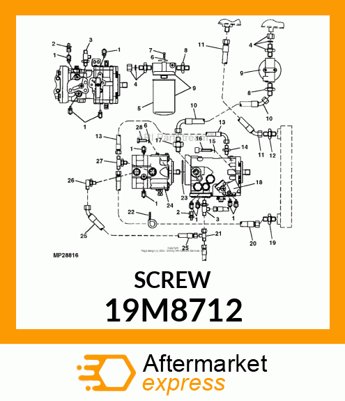 SCREW, HEX SOCKET HEAD, METRIC 19M8712